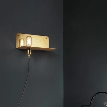 Nordisk Minimalisme Glas Globe Glans E27 Led Væglampe Korridor Retro Led Wall Scones Sort / Guld Metal Armaturer, Belysning
