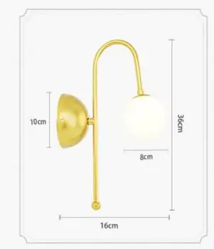Nordisk guld væglamper stue midtergangen soveværelse sengelamper undersøgelse model rummer dekoration lighing væglampe ZA818