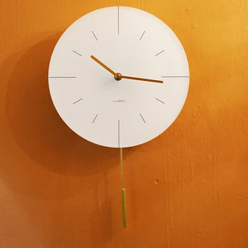 Nordiske Kreative Wall Clock Mode Pendul Soveværelse Vintage vægur Tavs Minimalistisk Duvar Saatleri Hjem Dekoration ZB50WC