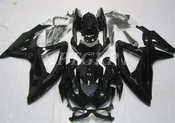 Ny ABS Plast Shell, Motorcykel Fairing kit Passer Til Suzuki GSXR600 GSXR750 K8 2008 2009 2010 08 09 10 Karrosseri Sæt Sort Lyst