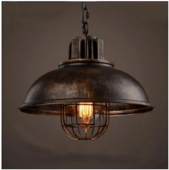 Ny Amerikansk Industriel Loft Vintage Vedhæng Lys Sort Hvid Strygejern Edison Glas Retro Loft Vintage Vedhæng Lys Lampe deco -