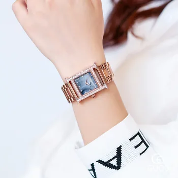 Ny H-skive koreanske version udsøgt shell se steel band dame ur vandtæt kvarts ur