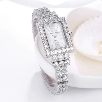 Nye AAA Zircon Elementer Blad Østrigske Krystal Armbånd Ur til Bryllup Party Mode Smykker Lavet med Engros