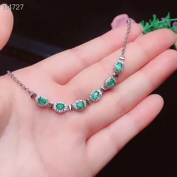 Nye Ankomst Naturlige Real Smaragd vedhæng Naturlige real emerald For mænd eller kvinder 925 sterling sølv Armbånd