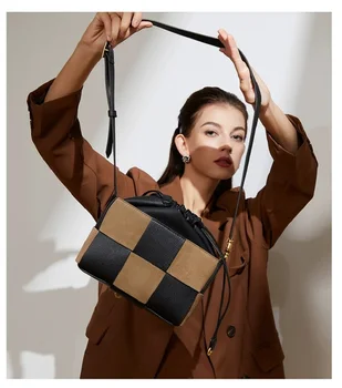 Nye Luksus Fast Vævet Læder Håndtaske For Kvinder Med Stor Kapacitet 2 Composite Shopping Tote Taske Sequined Design Skulder Taske