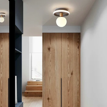 Nye Moderne LED Midtergangen loftsbelysning til Stue, Soveværelse, Studie Baggrund Væggen Wardrobe Gangen Indendørs Træ-Jern-Belysning