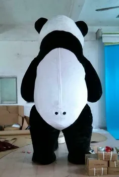 Nye Oppustelige Panda Bear Maskot Kostume Passer Cosplay Party-Spil Kjole Outfits Tøj Reklame Karneval, Påske Jul