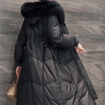 Nye kvinders mode 2022 Ny solid vinteren ned kontor dame jakke med sort hættetrøje varm kvindelige casual lynlåse overtøj koreansk