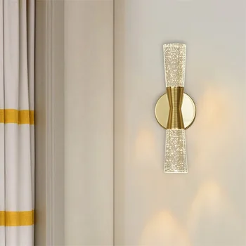 OUFULA Krystal væglampe Sconce LED-Armatur Moderne 220V 110V Aluminium Indendørs væglamper Til Soveværelse, Stue, Kontor Hotel