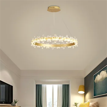 OUTELA Nordiske Vedhæng Lys Guld Moderne Luksus Crystal LED-Lampe Stativ Til boligindretning
