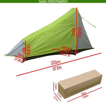 Offentlig Bivvy Telt Camping Enkelt Person Vandtæt Dobbelt Lag Vandring Ultralet Telt 1 Mand Bærbare Enkelt Backpacking Telt
