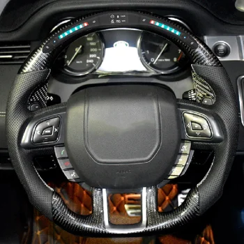 Ombyg Bil LED Carbon fiber rattet For Land Rover Range Rover Velar Opdagelse Sport 3 4 Defender Freelander 2002-2020