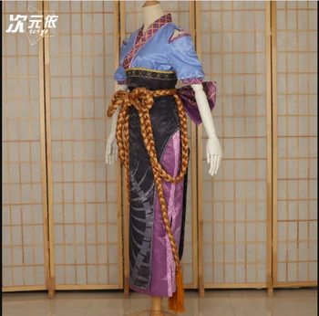 Onmyoji Mobile Spil SP-style Gud Ben Bundet Qing Ji cos passer til Dai-farve kolde grønne cosplay kvindelige passer til R