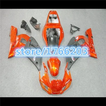 Orange sort Kåbe kit til YZF-R6 98-02 YZF R6 98 99 00 01 02 Orange sort YZF 600 R6 1998-2002 fairing partsBBF