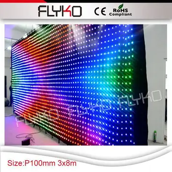 P10 sexet video starlight bærbare display led video gardin baggrund 3*8m