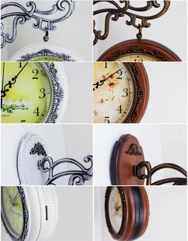 Plast Quarz vægur Æstetiske Europa Tavs Digital Wall Clock Double Sided Luksus Orologio Da Parete Hjem Dekoration 50WC