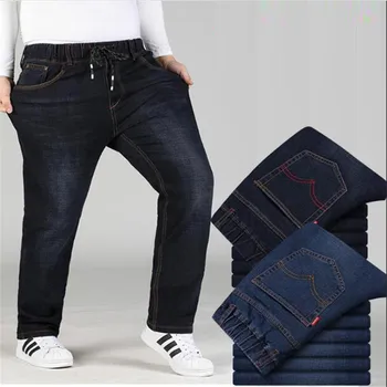 Plus Stor Størrelse Sorte Jeans Mænd Elastisk Denim Bukser Herre Jean Mærke 2020 Mand, Tøj, hip hop mode slidte jeans til mænd