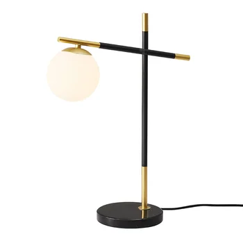 Postmoderne bordlampe Nordiske kreative personlighed glas lampeskærm smedejern undersøgelse, stue, soveværelse natbordet lampe WF