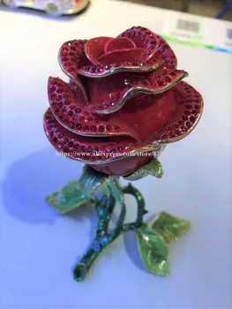Prinsesse rose metal vintage smykkeskrin smykker display emballage klassisk mode smarte smykker holder