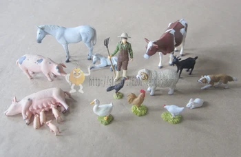 Pvc figur model Mini toy gård, der ligger Små Dekoration
