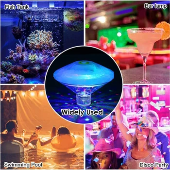 RGB LED Undervands Lys Disco Party Lys Flydende Badekar Lampe Swimmingpool Dam Lys med 7 Belysning Tilstande Barn Badekar Legetøj