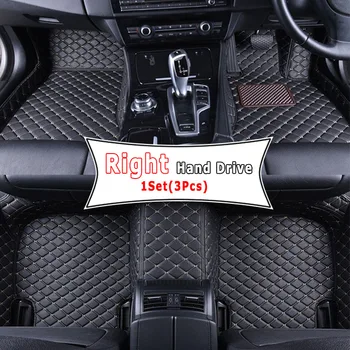 RHD Brugerdefinerede Bil gulvmåtter For Hyundai Encino Hybrid 2020 Bil Indvendigt Tilbehør Tæppe Styling Læder Forreste & Bageste trædepude