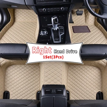 RHD Tæpper Til Ford Edge 2020 (5 pladser) Bil gulvmåtter Auto Interiør Tilbehør Dele Kunstig Læder Dekorative Puder Tæpper