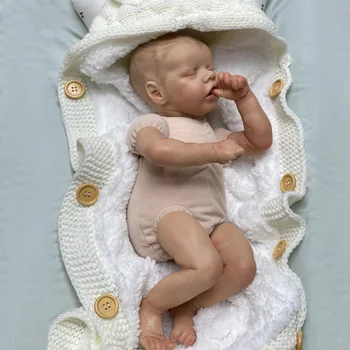 Realistisk Reborn Dukker Søde Bebe Nyfødte Baby Lukkede Øjne Vinyl Legetøj Til Børn, Gaver Bonecos Renascidos Realistas Fofos
