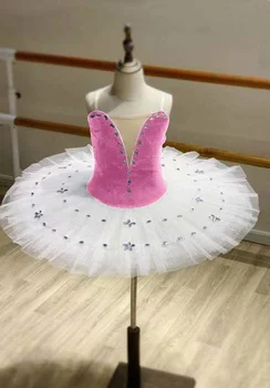 Rød Sort Professionel Ballet Dresss Kvinder, Børn Adulto Pandekage Tutu Ballet Svanesøen Kostumer Ballet Dress Girl Ballerina Tøj