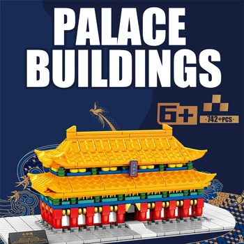 SEMBO 608002 City Street View Kinesiske Berømte Bygning Taihe Palace Montering af Modulære Opbygning Blokke, Mursten Børns Legetøj Gave