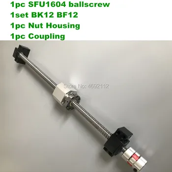 SFU RM 1604 BallScrew 1100 til 1500 mm Rullede Bolden skrue med en enkelt Ballnut BK/BF12 standard ende bearbejdede + cnc dele