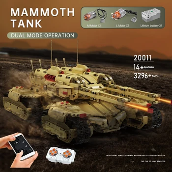 SKIMMEL KING 20011 App Fjernbetjening Militære Bil MOC Mammutter Tank Model Mursten Legetøj Til Børn Julegave
