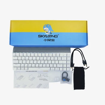 SKYLOONG NT68 Hvid Bærbare Mekanisk Kort slå Bluetooth Tastatur Med at Folde Stå RGB-Baggrundsbelyst Gamer Tilbehør