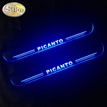 SNCN Vandtæt Akryl Bevægelige LED Velkommen Pedal Bil Scuff Plate Pedal Dør Karmen Pathway Lys For Kia Picanto 2010 - 2018 2019