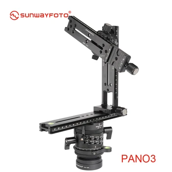 SUNWAYFOTO PANO-3 Panoramaudsigt Stativ Til Dslr 360 Panoramaer Professionel Aluminium Panorama Stativ Hoved Bold