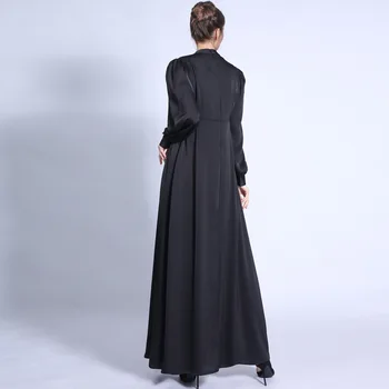 Satin Abaya Dubai Kvinder Maxi Kjole Af Silke Længe Party Kjole Muslimske Kjortel, Islamisk Tøj Tyrkiet Kaftan Ramadanen, Eid Mubarak Djellaba