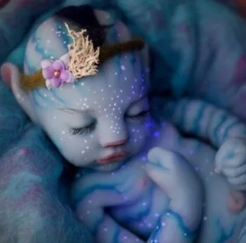 Silikone Genfødt Kit Dukke Kit Simulering Pige Iført Tøj, Legetøj Realistisk Blå Baby Naturtro Legetøj til Børn GiftNew År Gave