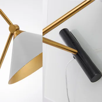 Simpel metal bordlampe nordeuropa postmoderne model værelses stue, soveværelse studere kunst personlighed bordlampe