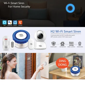 Smart Home Wifi Sikkerhed Alarm Sirene Ubuden gæst Indbrudstyv System Smart Liv Tuya Mobile APP Med Dør/Motion Sensor Fjernbetjeningen