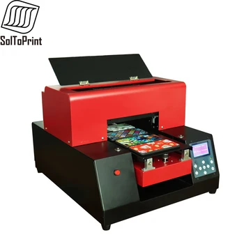 SolToPrint Automatisk A4 UV-Flatbed Printer, trykmaskine for Pen, Golf Bold, PVC-Kort, Telefon Sag