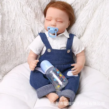 Sovende Dukker Ko 55cm Silikone Genfødt Nyfødte Baby Doll Genfødt Julegaver Legetøj Til Piger Realistisk Blød