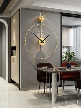 Spansk Minimalistisk Ur vægur Stue Moderne Minimalistisk Wall Clock Mode Hjem Kreative Væg Ur ure væggen hjem
