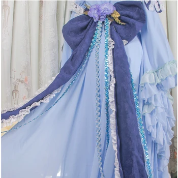 Spil Touhou Project Saigyouji Yuyuko Cospaly Smuk Kostume Lolita Kjole Spil Passer til Størrelser M-XXL Custom-made 2021 Ny