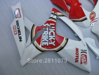 Sprøjtestøbe hot salg fairing kit for Suzuki GSXR600 06 07 rød hvid farings sæt GSXR 750 2006 2007 TY20