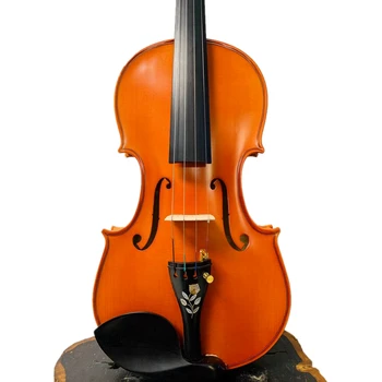 Strad style SANG Mærke maestro Håndlavet i Massivt Træ 4/4 violin ,inaly rose mønster på Tailpiece, stor og kraftfuld lyd #15228