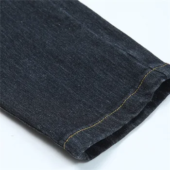 Stretch Denim Bukser 4XL Til 8XL Plus Size Jeans Ankel Længde Høj Talje Rippet Blyant Bukser til Kvinder T7766