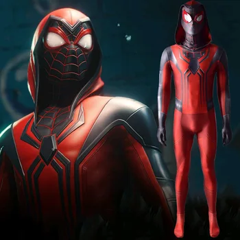 Superhelt PS5 Spil Cosplay Kostume Zentai Buksedragt Super-Vers Lycra Heldragt Med Hætte Halloween Kostume Disfraces