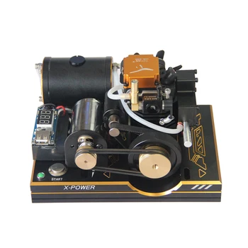 TOYAN 12V/5V Enkelt-Cylindret Fire-Takt-Modificeret benzinmotor Model Med Digital Display For Børn Pædagogisk Legetøj Gave