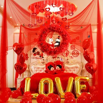 Tegnefilm ballon romantisk bryllup værelse dekoration sæt
