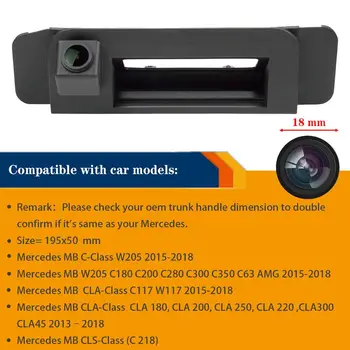 Til Mercedes Benz C-Klasse W205 CLA C117-2017 w NTG5.0 5.1,Bakkamera Håndtere Backup Omvendt Kamera Night Vision Kamera